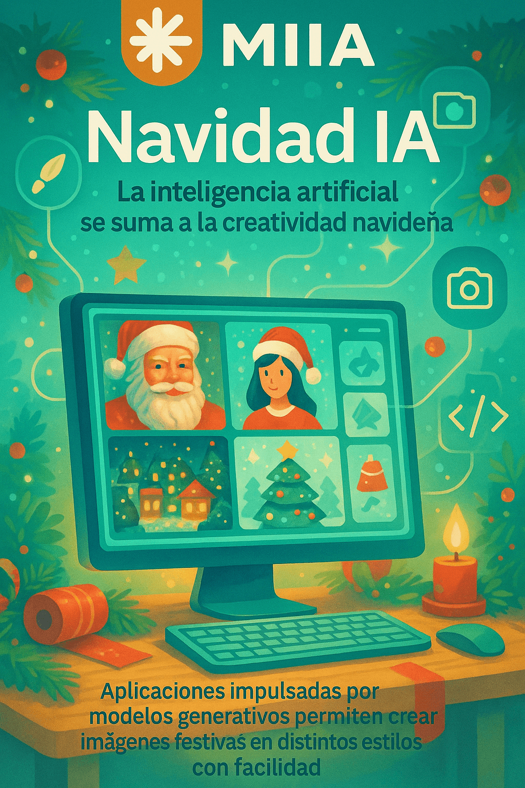 Generación rápida de imágenes navideñas simples con ChatGPT