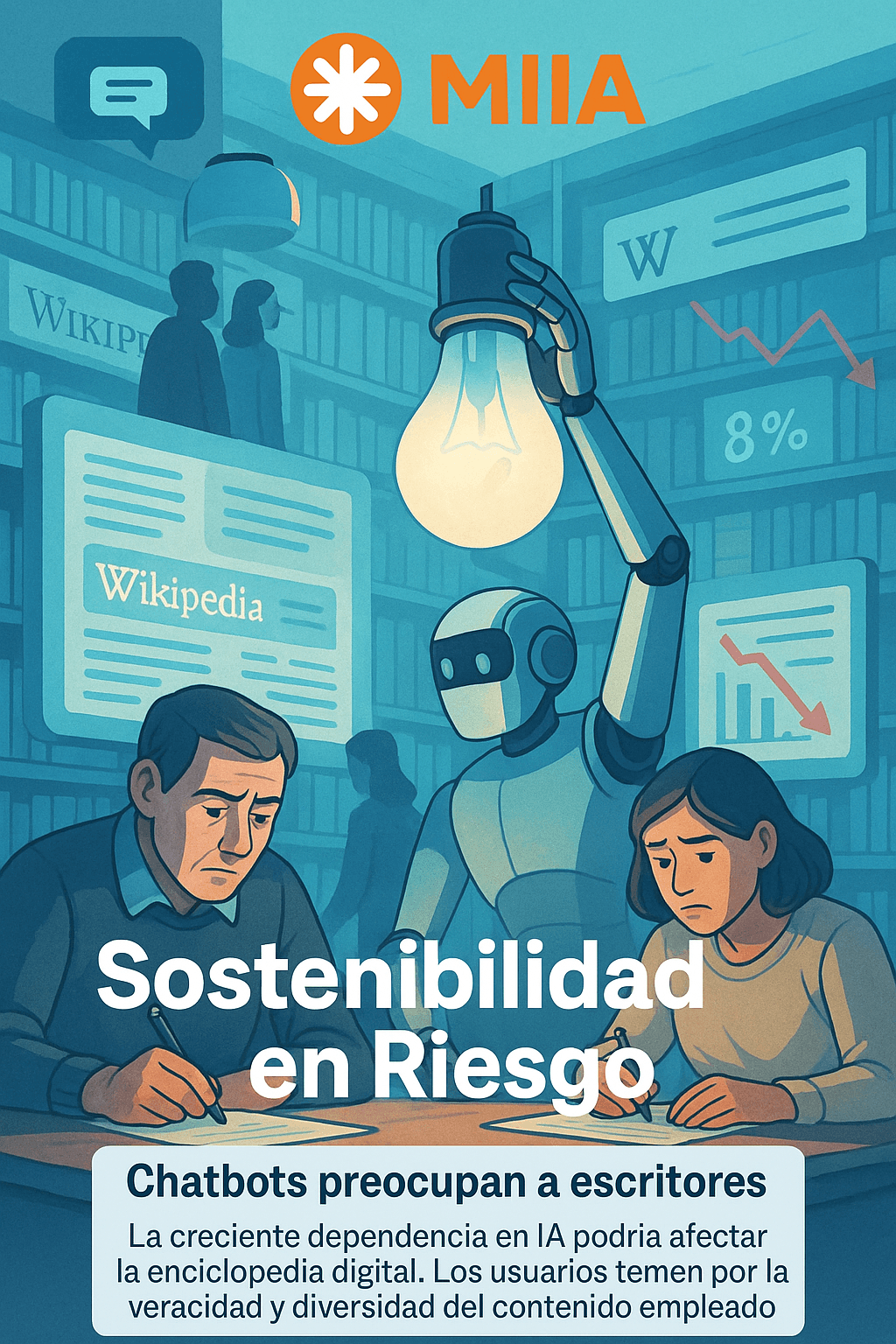 Wikipedia: fuente clave y desafío crítico para la IA generativa