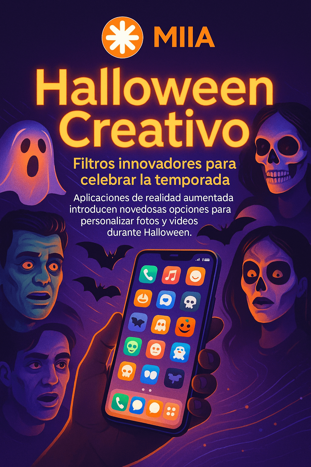 Aplicaciones IA para efectos y filtros terroríficos en fotos de Halloween