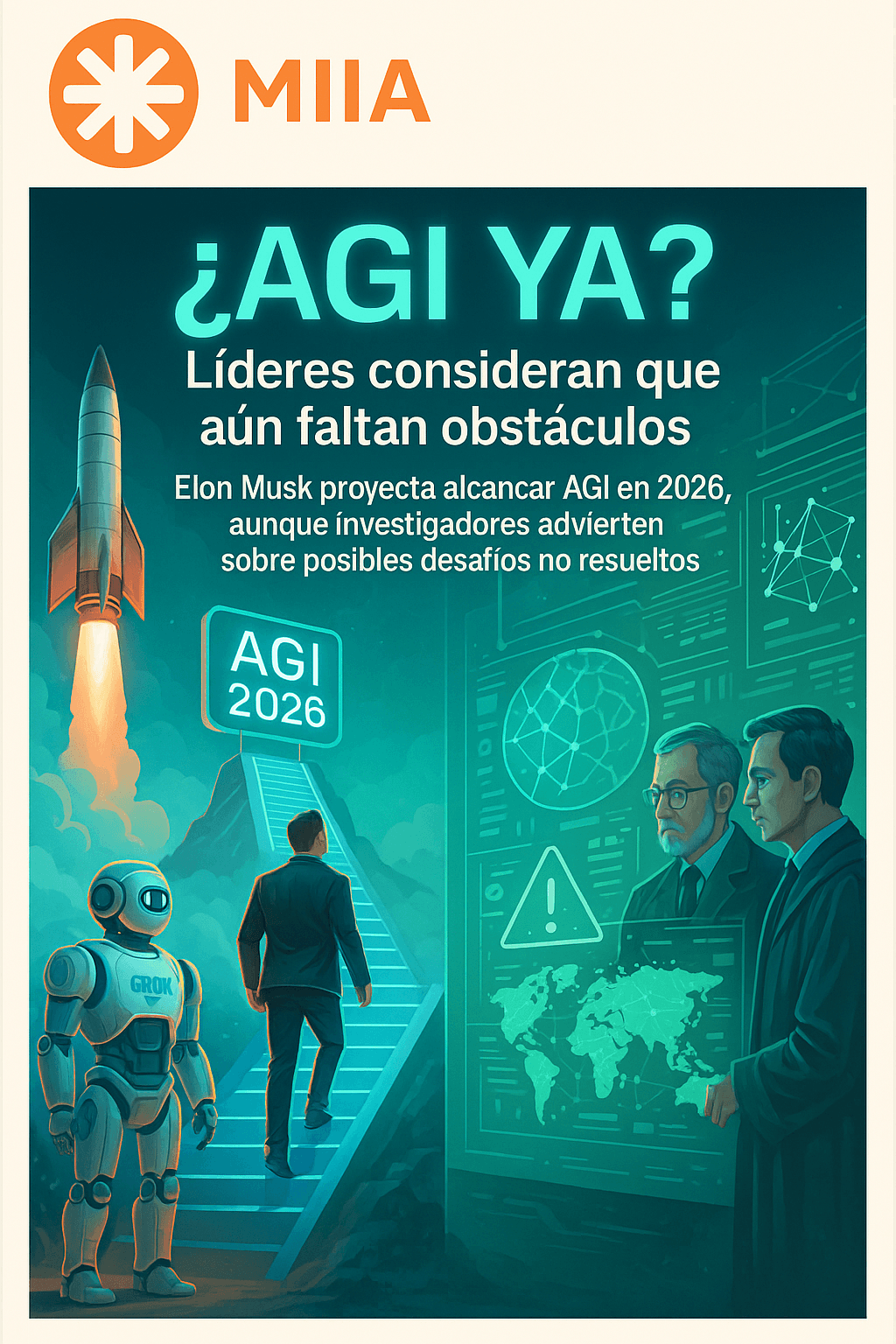 Elon Musk reafirma llegada de AGI para 2026 pese a retrasos