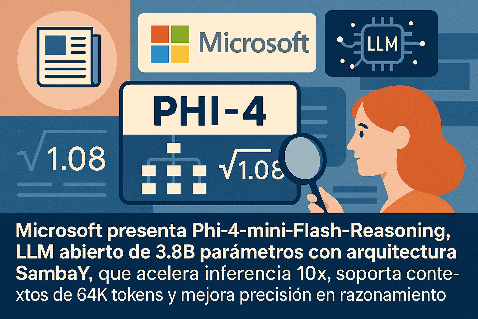 Microsoft lanza Phi-4-mini-Flash-Reasoning: modelo compacto para razonamiento eficiente de largo contexto