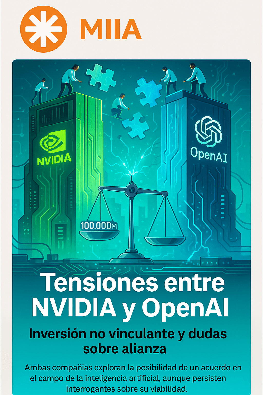 Disolución del vínculo entre NVIDIA y OpenAI tras inversión millonaria