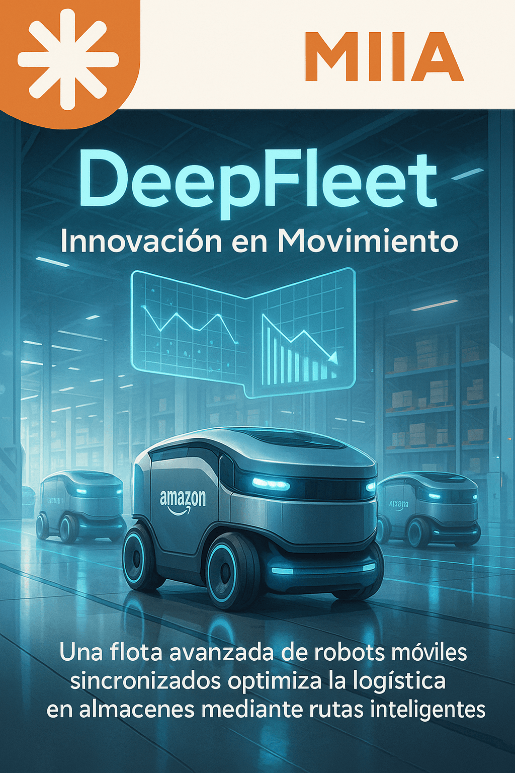 Amazon despliega DeepFleet, modelo AI para optimizar flotas robóticas industriales