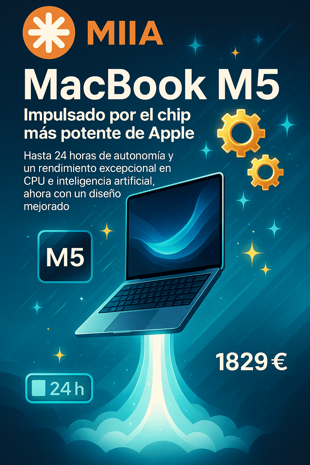 MacBook Pro con chip M5 optimizado para IA en local avanzada