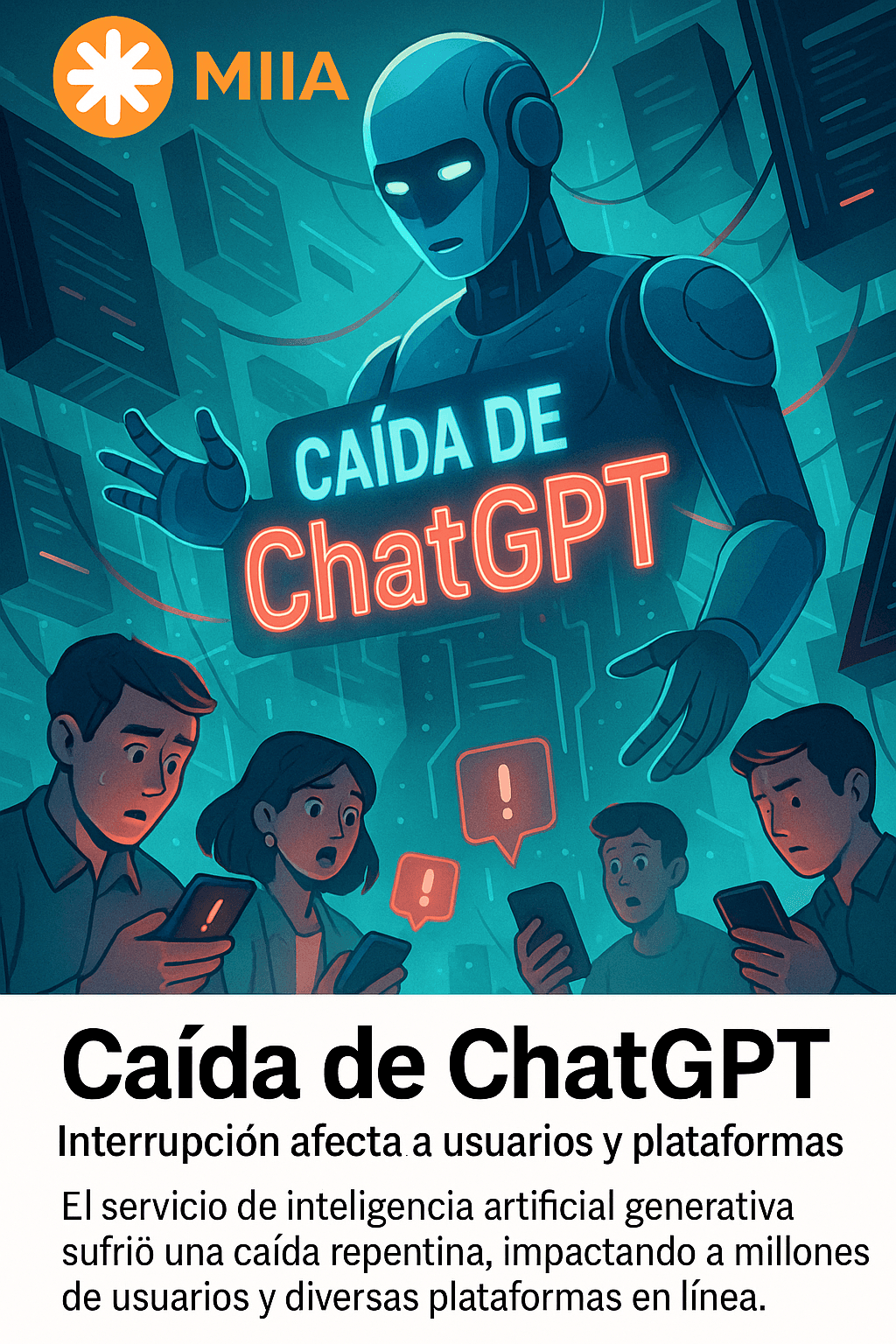 Interrupción global en ChatGPT afecta servicios de IA de OpenAI