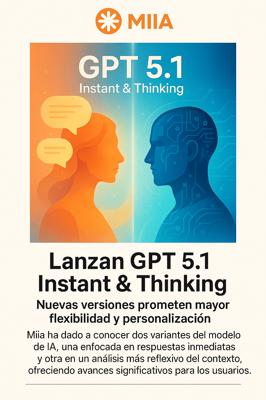 GPT-5.1 presenta avance en arquitectura y personalidades duales para ChatGPT