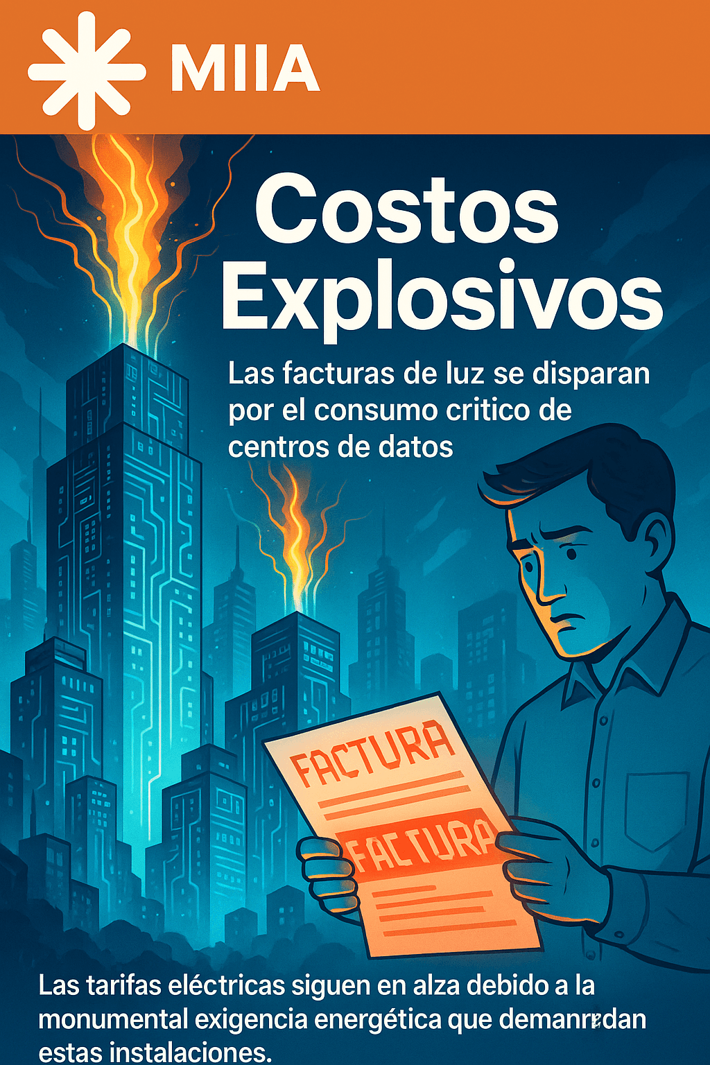 Impacto energético de centros de datos dispara costes eléctricos hasta 267% en EEUU