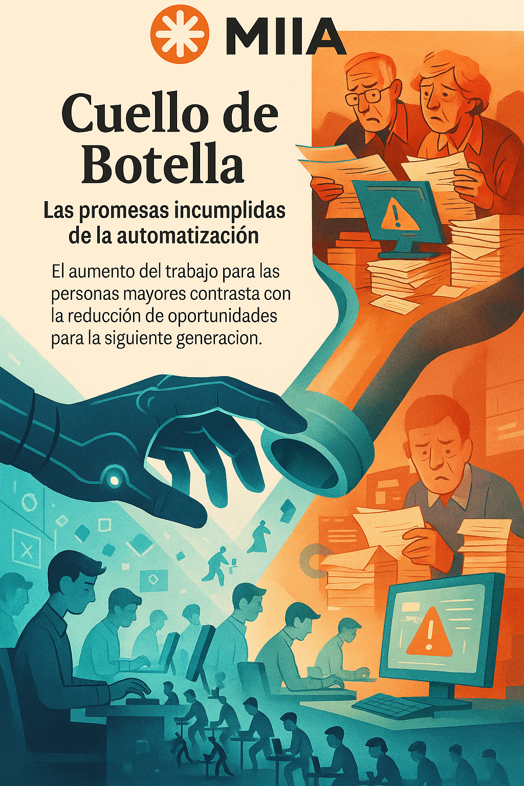 Impacto de IA en empleados veteranos: aumento de carga laboral inesperado