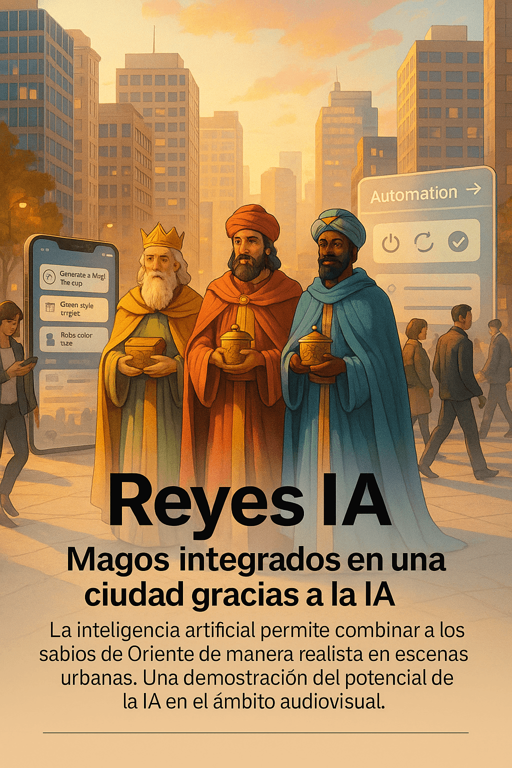 Inserción de Reyes Magos en fotos urbanas mediante IA avanzada