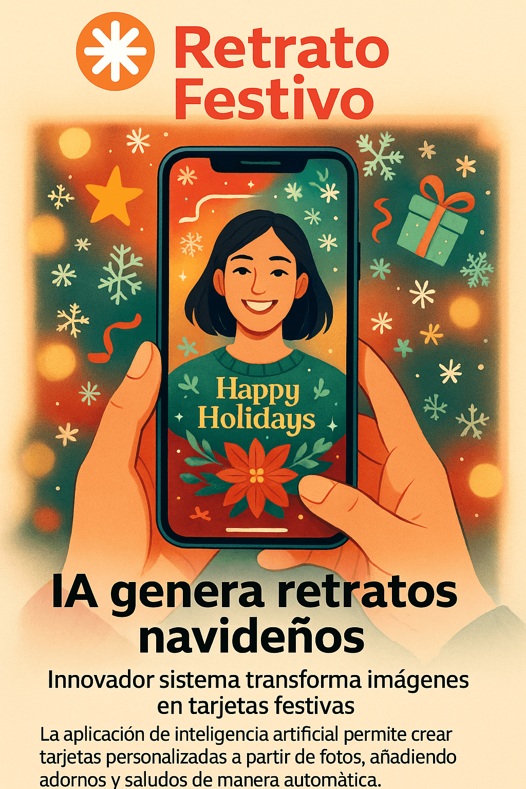 Generación automática de felicitaciones navideñas personalizadas con ChatGPT Imágenes