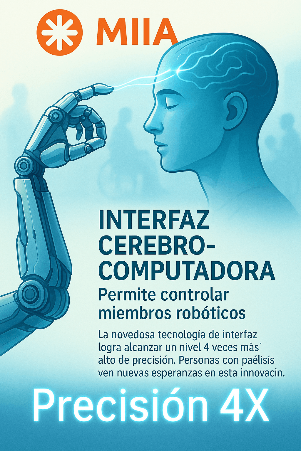 IA permite control mental preciso de brazo robótico en paciente con parálisis