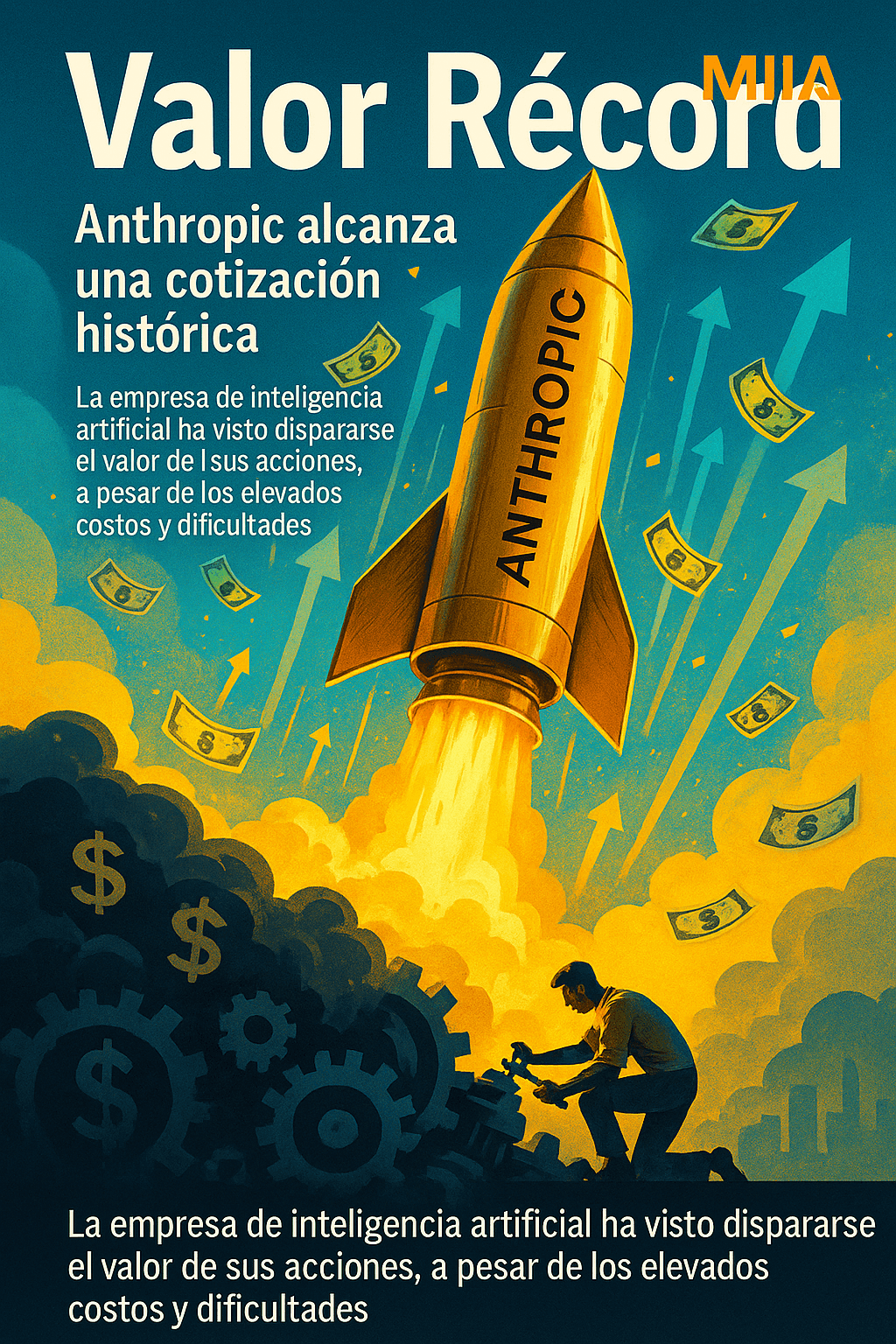 Valoración de Anthropic alcanza $183.000M con $5.000M en ingresos anuales