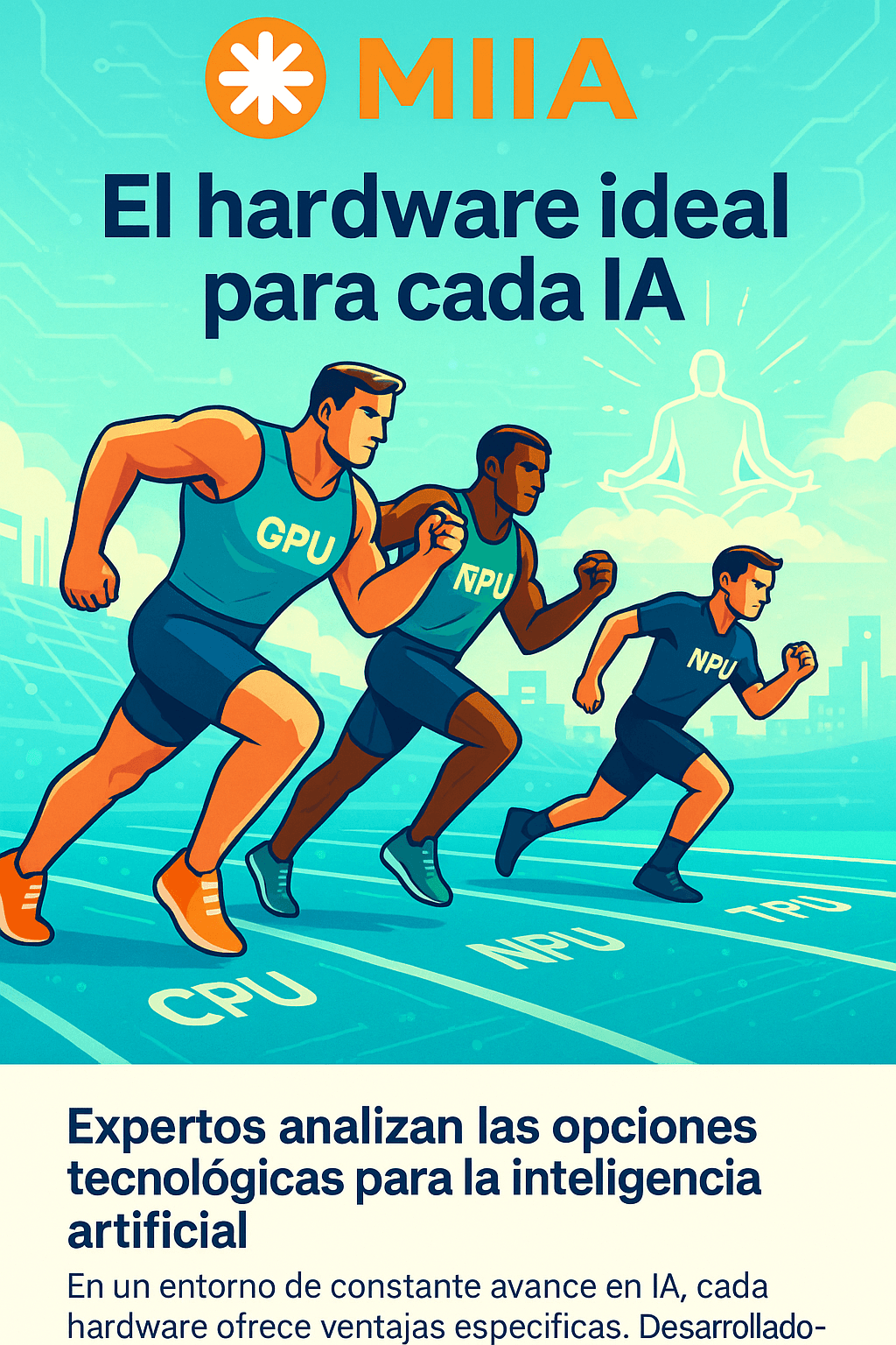 Comparativa técnica de CPUs, GPUs, NPUs y TPUs en cargas IA/ML