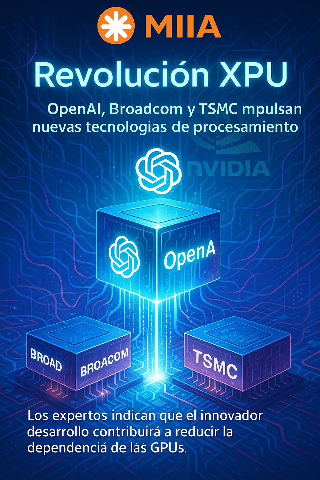 OpenAI, Broadcom y TSMC desafían la supremacía de NVIDIA en chips IA