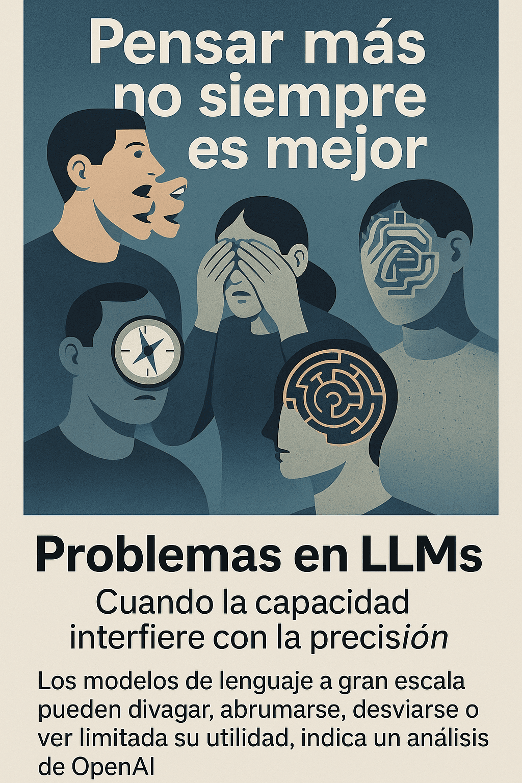 Estudio revela rendimiento decreciente en LLMs con mayor computación en inferencia