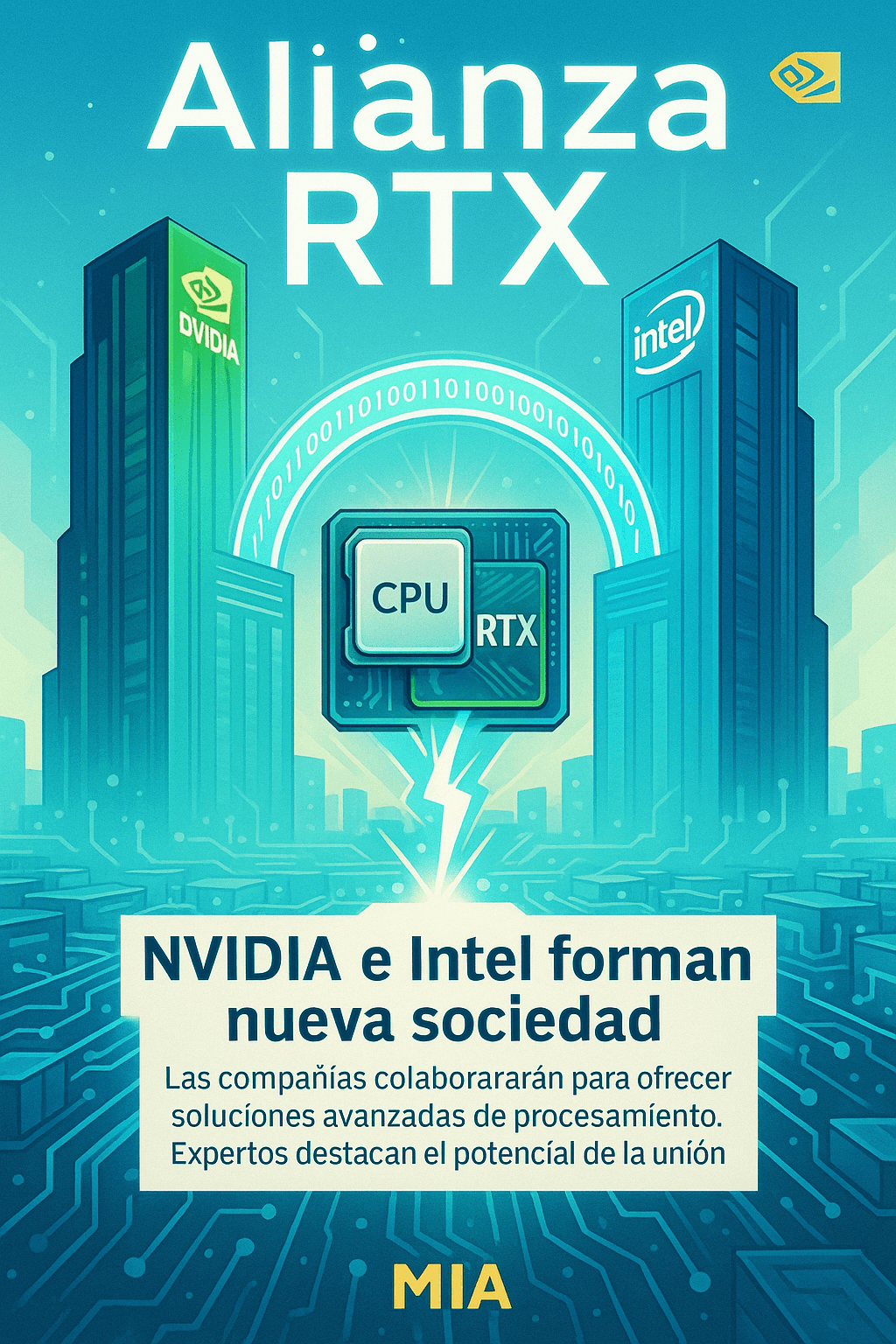 Alianza inédita: Nvidia invierte 5.000 MDD para salvar Intel