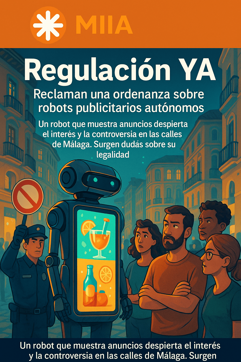 Robot autónomo en Málaga interrumpe operación tras alerta policial