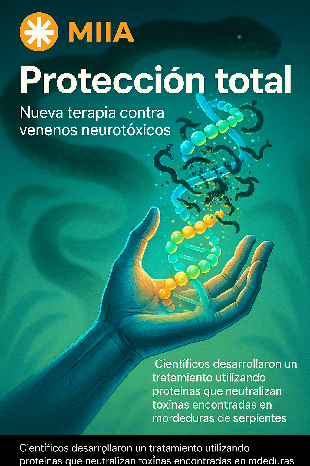 IA avanza en neutralización de veneno letal de cobra mediante biotecnología