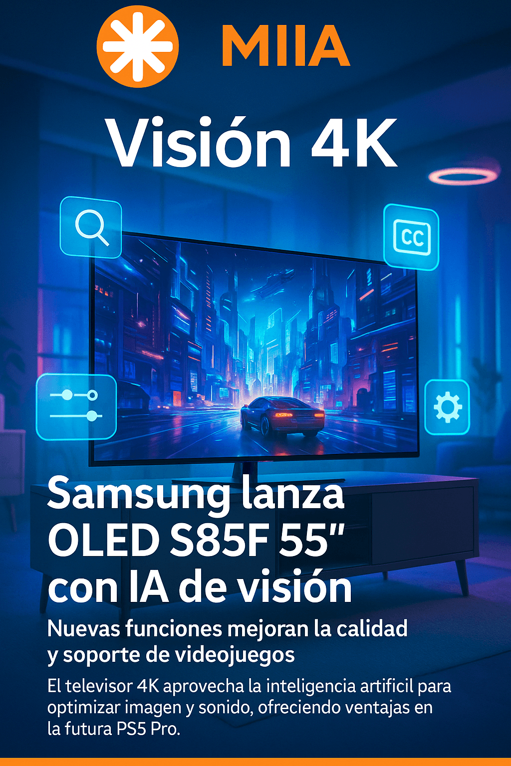 Televisor OLED Samsung 55" 2025 con IA optimizada a precio competitivo